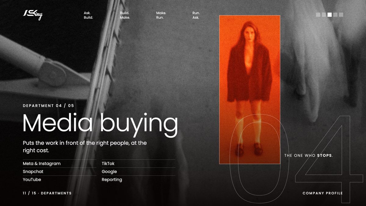 ASKING company profile page: Media buying